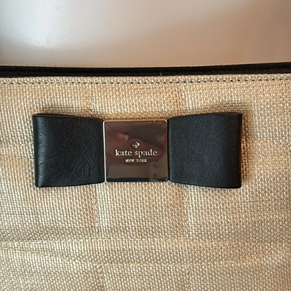 KATE SPADE Veranda Place Straw Maree Crossbody Bag W/ Vera Silk Scarf